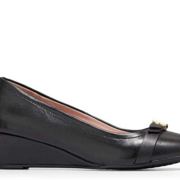 Cole Haan Malta Women's Leather Wedge Heels NWOT Box SZ 8 - Picture 2 of 7